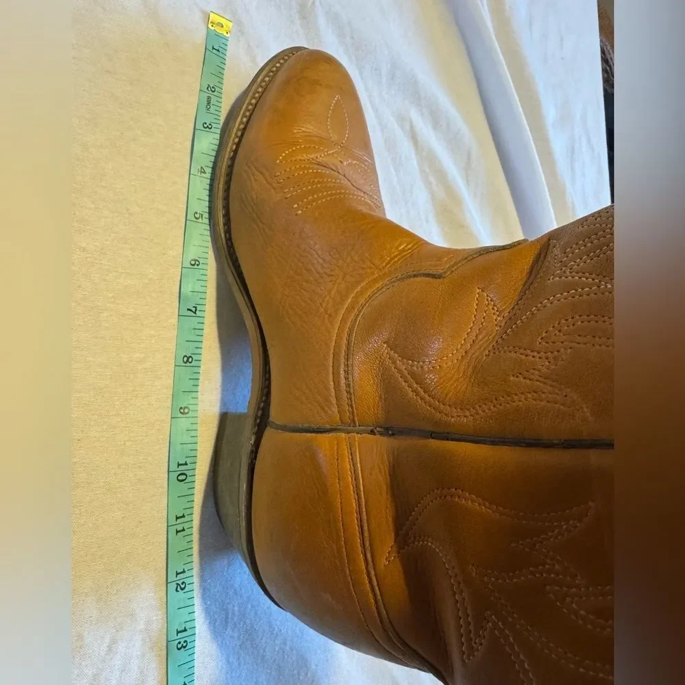 WOLVERINE MEN 9.5 Tan / butterscotch‎ Leather Western Cowboy Boots